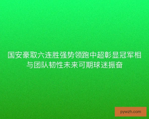 国安豪取六连胜强势领跑中超彰显冠军相与团队韧性未来可期球迷振奋 国安豪取六连胜强势领跑中超彰显冠军相与团队韧性未来可期球迷振奋